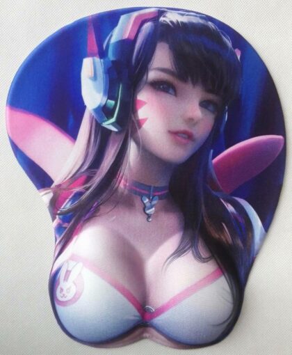 D.VA 3D Anime Boobs Mouse Pad Overwatch 2.8CM Height 3D Breast Oppai Mouse Pads