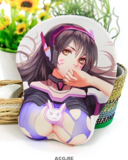 D.Va 3D Mouse Pad with Wrist Rest Overwatch D.Va Oppai Mouse Pads Dva Boob Mousepad