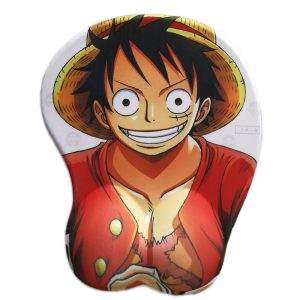Luffy Mouse Pad One Piece Anime Boy Mouse Pad 3D Breast Mouse Pads