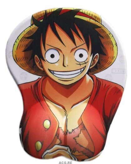 Luffy Mouse Pad One Piece Anime Boy Mouse Pad 3D Breast Mouse Pads