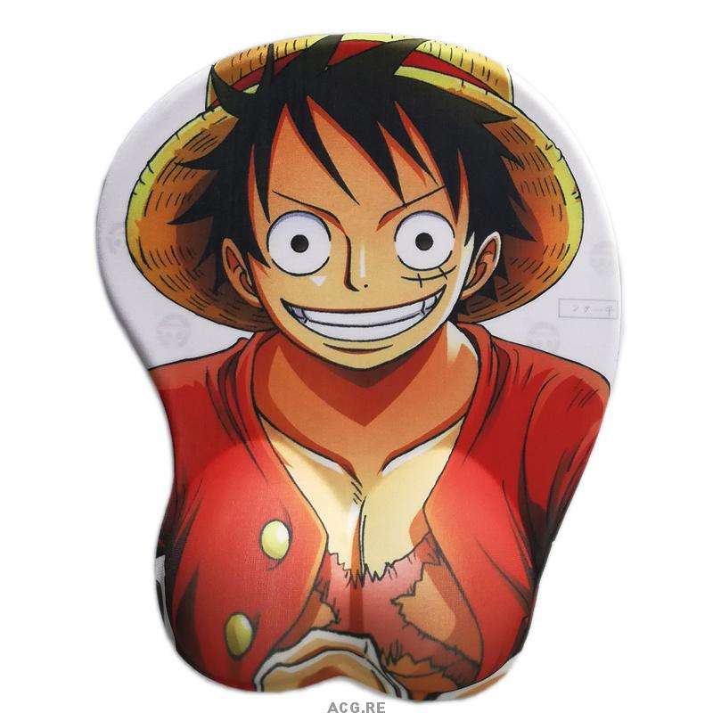 Details about ONE PIECE Monkey D Luffy Anime Soft Mousepad 3D Silicone Wris...
