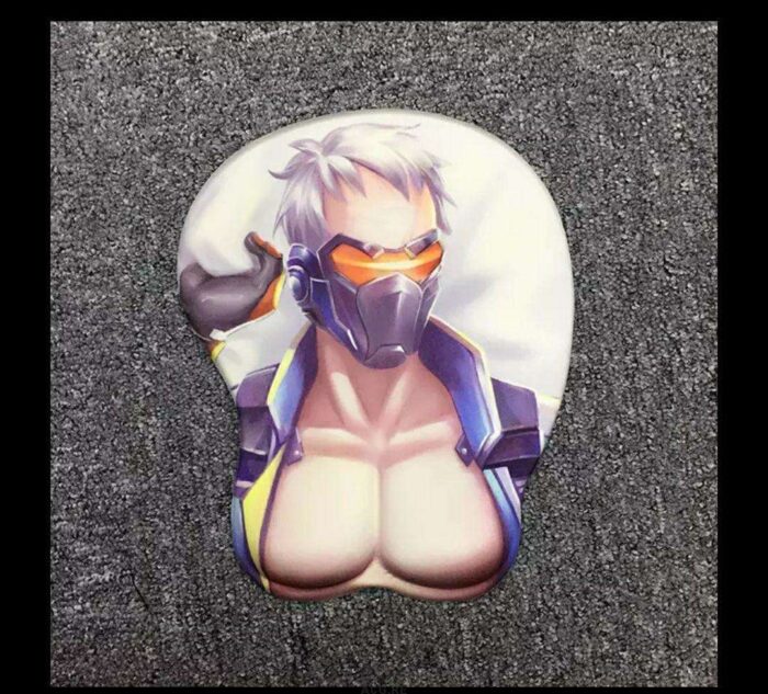 Soldier: 76 pad overwatch game mouse pad oppai 3D Breast mouse pads