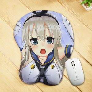 Shimakaze Mousepad Kantai Collection Game Mouse Pad 3D Oppai Breast Mouse Pads
