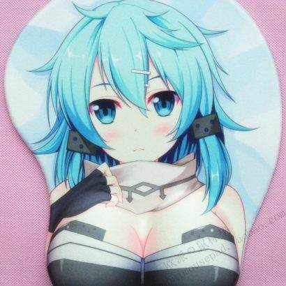 Sinon Mouse Pad Sword Art Online Mouse Pad 3D Oppai Breast Mouse Pads