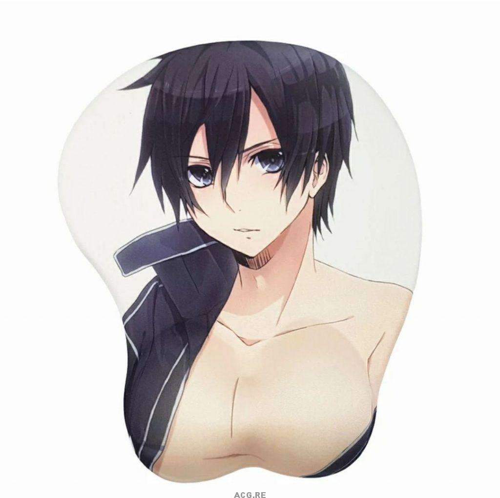 Kirito Mouse Pad Sword Art Online Anime Mouse Pad Oppai 3D Breast Mouse Pads