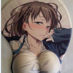 Ai Mouse Pad Tawawa On Monday Anime Mouse Pad Ai-chan 3D Oppai Breast Mouse Pads