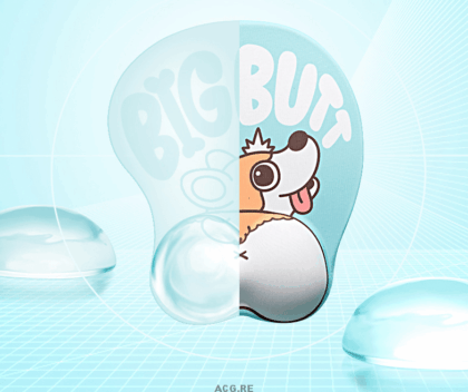 Light Blue Welsh Corgi Mouse Pad Corgi Light Blue Mouse Pad Cute Mouse Pad With Wrist Rest (1)