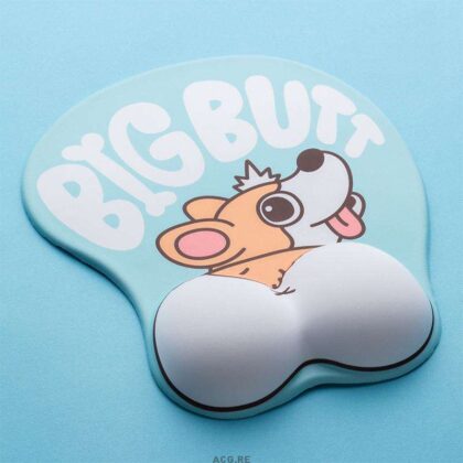 Light Blue Welsh Corgi Mouse Pad Corgi Light Blue Mouse Pad Cute Mouse Pad With Wrist Rest (1)