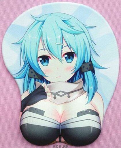Sinon Mouse Pad Sword Art Online Mouse Pad 3D Oppai Breast Mouse Pads