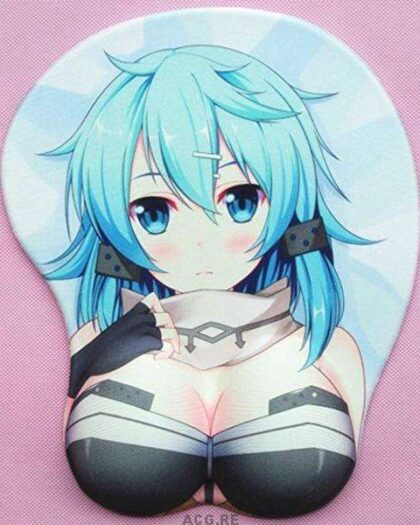 Sinon Mouse Pad Sword Art Online Mouse Pad 3D Oppai Breast Mouse Pads