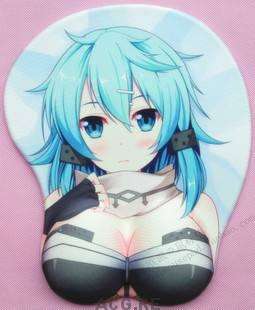 Sinon Mouse Pad Sword Art Online Mouse Pad 3D Oppai Breast Mouse Pads