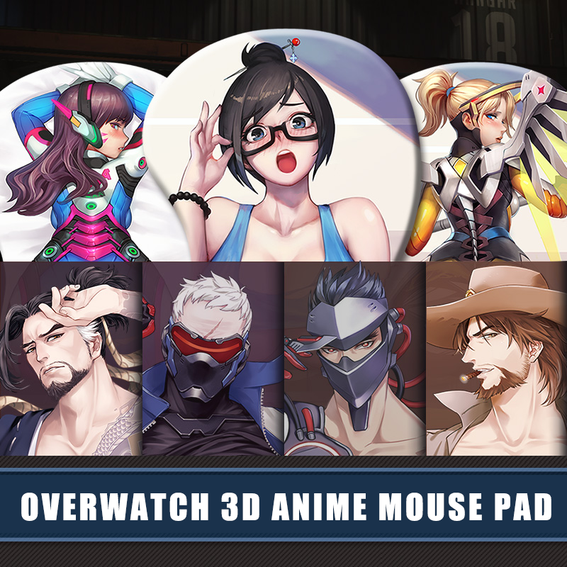 Mercy 3D Mouse Pad OverWatch Game Boobs Mouse Pad. 