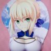 Fate Series Saber 3D Boobs Anime Mouse Pad With Wrist Support