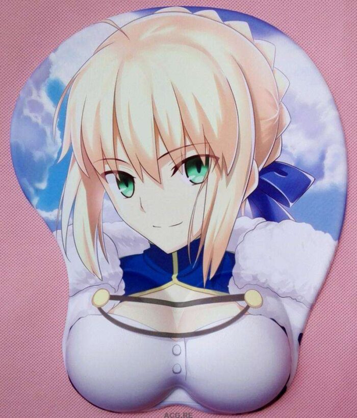 Fate Series Saber 3D Boobs Anime Mouse Pad With Wrist Support Fate Series Saber 3D Boobs Anime Mouse Pad With Wrist Support