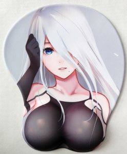 YoRHa Long Hair Nier_Automata 3D Anime Mouse Pad With Wrist Support