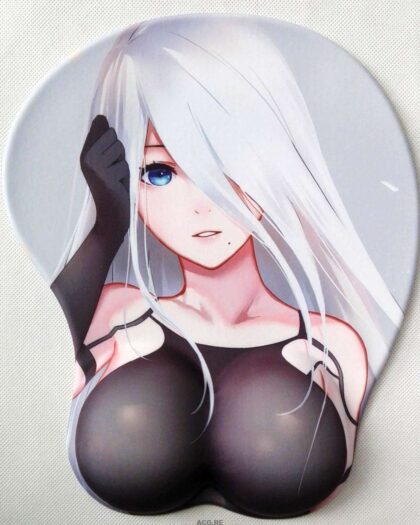 YoRHa Long Hair Nier_Automata 3D Anime Mouse Pad With Wrist Support