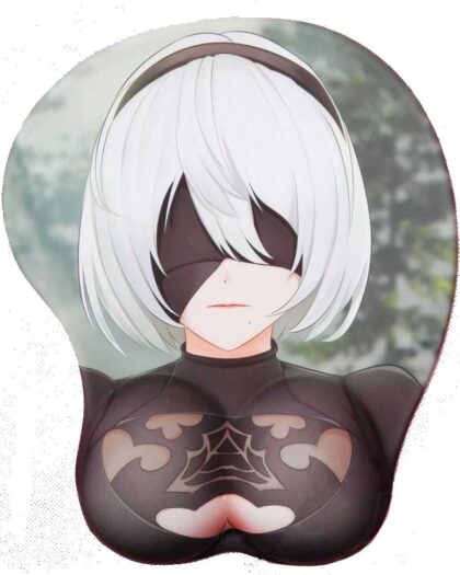 Nier Antomata 2B 2Way 3D Oppai Breast Game Mouse Pad