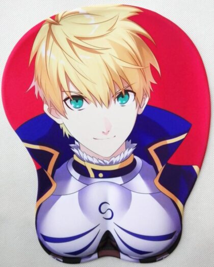 Fate Series Arthur Pendragon 3D Oppai Breast Game Mouse Pad