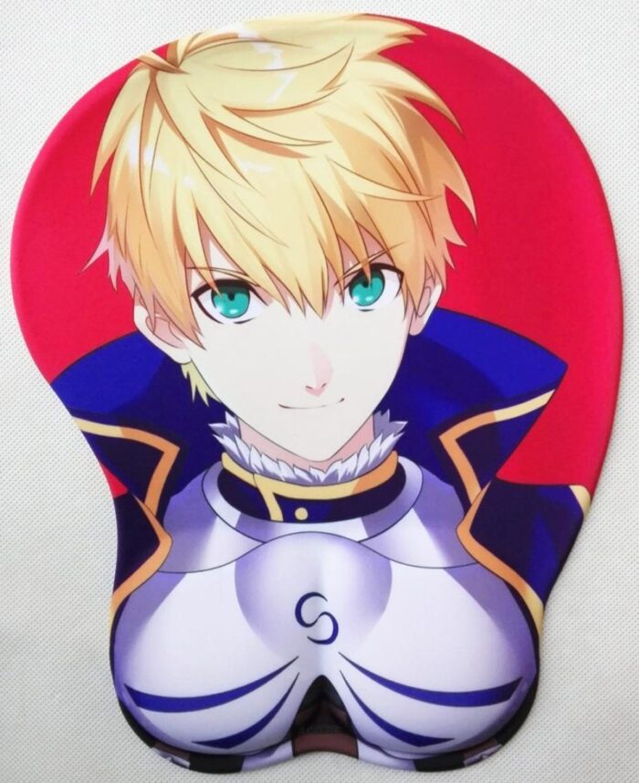Arthur Pendragon Fate Series Fate Series Arthur Pendragon 3D Oppai Breast Game Mouse Pad