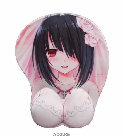 Date A Live 3D Oppai Mouse Pad Kurumi Tokisaki Wedding 3D Breast Mouse Pads