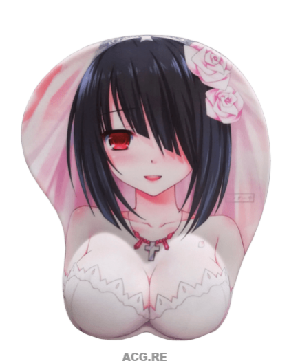 Date A Live 3D Oppai Mouse Pad Kurumi Tokisaki Wedding 3D Breast Mouse Pads