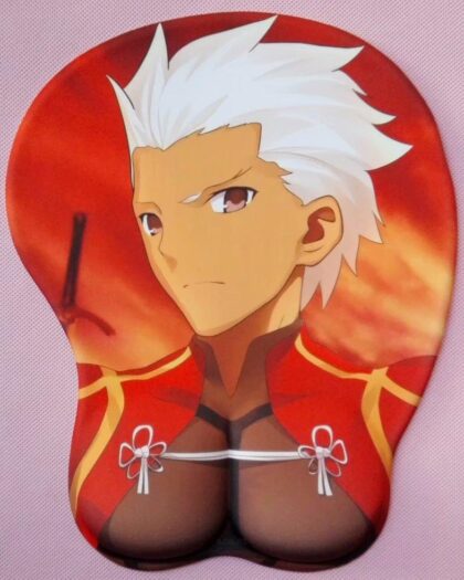 Fate Series EMIYA Archer 2Way 3D Oppai Breast Game Mouse Pad