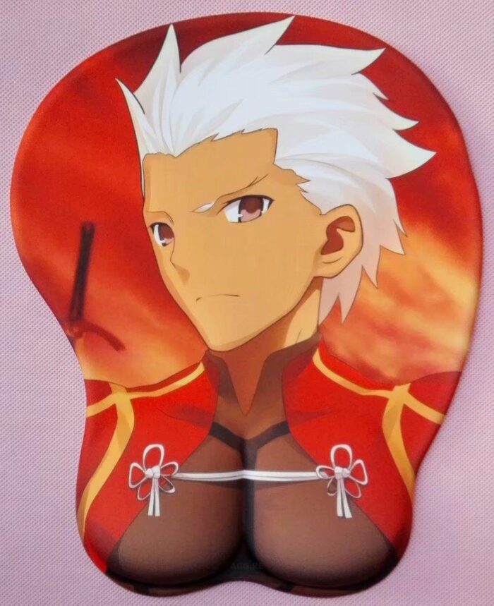 EMIYA Archer Fate Series 2Way 3.2CM Height Fate Series EMIYA Archer 2Way 3D Oppai Breast Game Mouse Pad