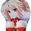 Fate Grand Order FGO Mordred 3D Oppai Breast Game Mouse Pad