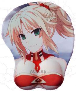 Fate Grand Order FGO Mordred 3D Oppai Breast Game Mouse Pad