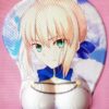 Fate Grand Order FGO Saber 3D Oppai Breast Game Mouse Pad