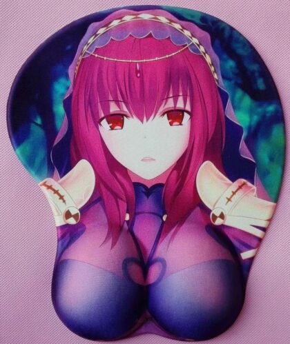 Fate Grand Order FGO Scáthach 3D Oppai Breast Game Mouse Pad