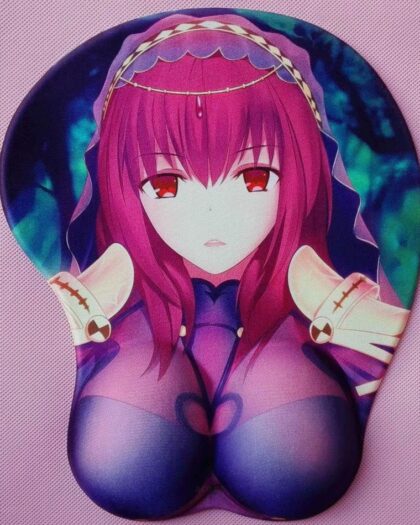 Fate Grand Order FGO Scáthach 3D Oppai Breast Game Mouse Pad