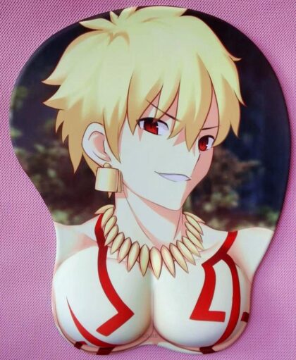 Fate Series Gilgamesh Archer 3D Oppai Breast Game Mouse Pad