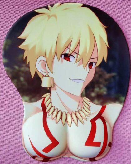 Fate Series Gilgamesh Archer 3D Oppai Breast Game Mouse Pad