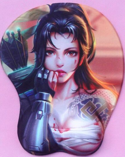 Hanzo Female Version 3D Anime Boobs Mouse Pad Overwatch Height 3D Breast Oppai Mouse Pads