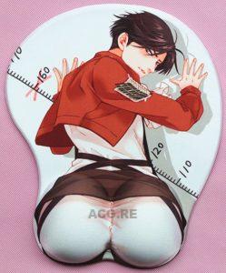 Attack on Titan Levi Rivaille Rival Ackerman 3D Oppai Breast Anime Mouse Pad
