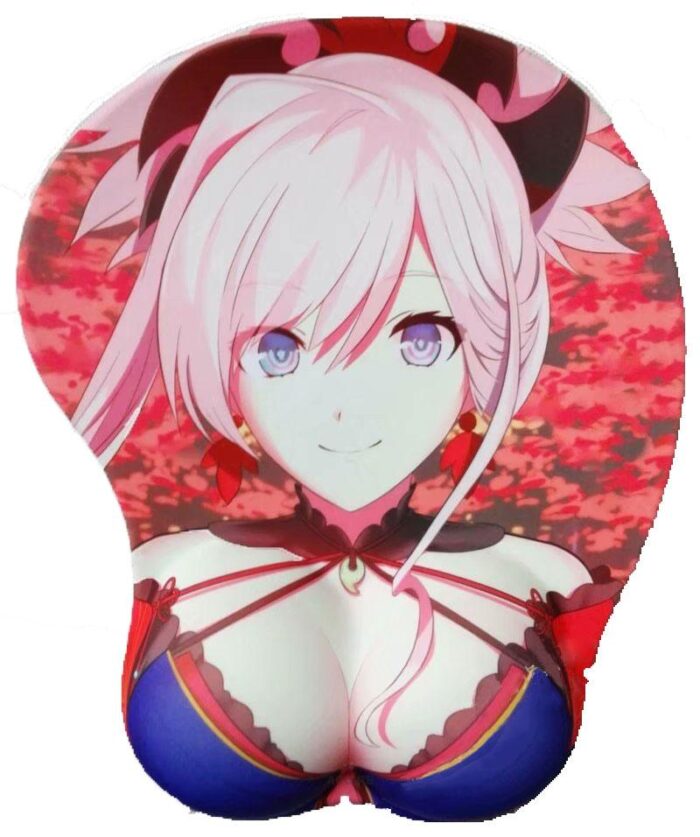 Miyamoto Musashi Fate Grand Order 2Way Fate Grand Order Miyamoto Musashi 2Way 3D Oppai Breast Game Mouse Pad