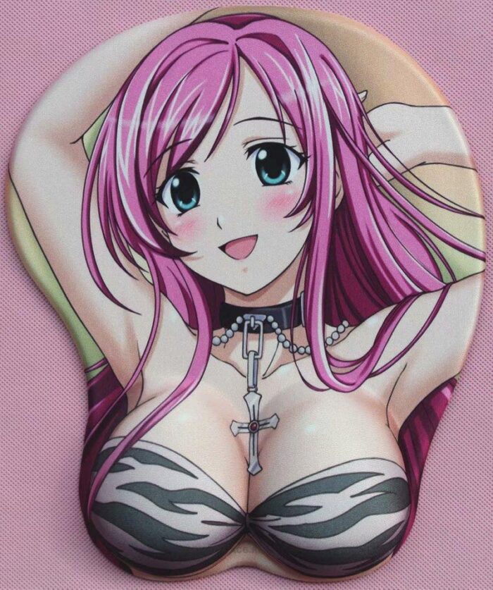 Moka Akashiya Rosario + Vampire 3.2CM Height Rosario Vampire Moka Akashiya 3D Oppai Breast Anime Mouse Pad