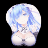 Rem 3D Anime Boobs Mouse Pad Re Zero 3D Breast Oppai Mouse Pads