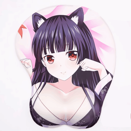 Ruri Goko Black Cat 3D Anime Boobs Mouse Pad Ore no Imouto ga Konna ni Kawaii Wake ga Nai 3D Breast Oppai Mouse Pads