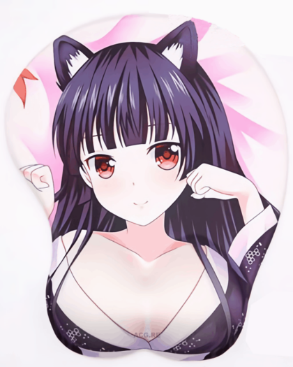 Ruri Goko Black Cat 3D Anime Boobs Mouse Pad Ore no Imouto ga Konna ni Kawaii Wake ga Nai 3D Breast Oppai Mouse Pads