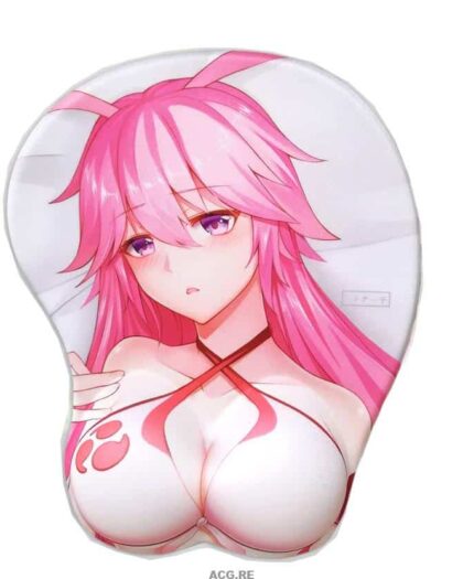 Yae Sakura Warlock 3D Anime Boobs Mouse Pad Houkai Impact 3rd 3D Breast Oppai Mouse Pads
