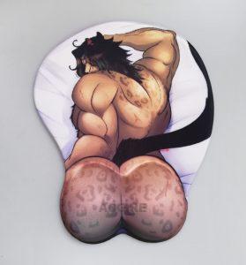 Leopard man Boobs Mouse Pad Height 4cm 3D Breast Oppai Mouse Pad