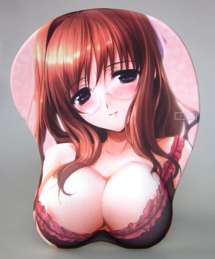 glasses Girl glasses Girl Boobs Mouse Pad Height 4cm 3D Breast Oppai Mouse Pad
