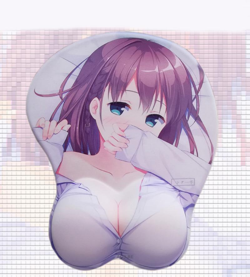 Ai-chan Boobs Mouse Pad Height 4cm Tawawa on Monday 3D Oppai Breast Anime M...