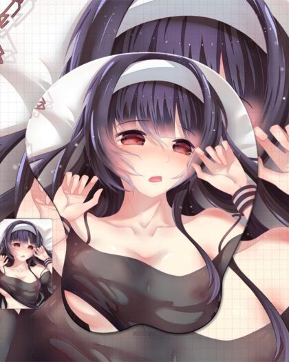 Black Kasumigaoka Utaha Boobs Mouse Pad Saekano How to Raise a Boring Girlfriend 3D Oppai Breast Anime Mouse Pad