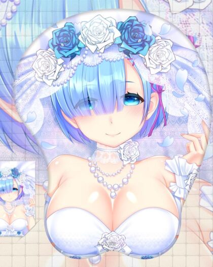 Blue Rem Boobs Mouse Pad ReZero 3D Oppai Breast Anime Mouse Pad