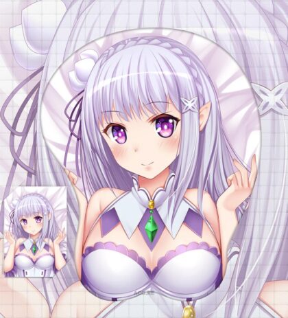 Emilia Boobs Mouse Pad ReZero 3D Oppai Breast Anime Mouse Pad