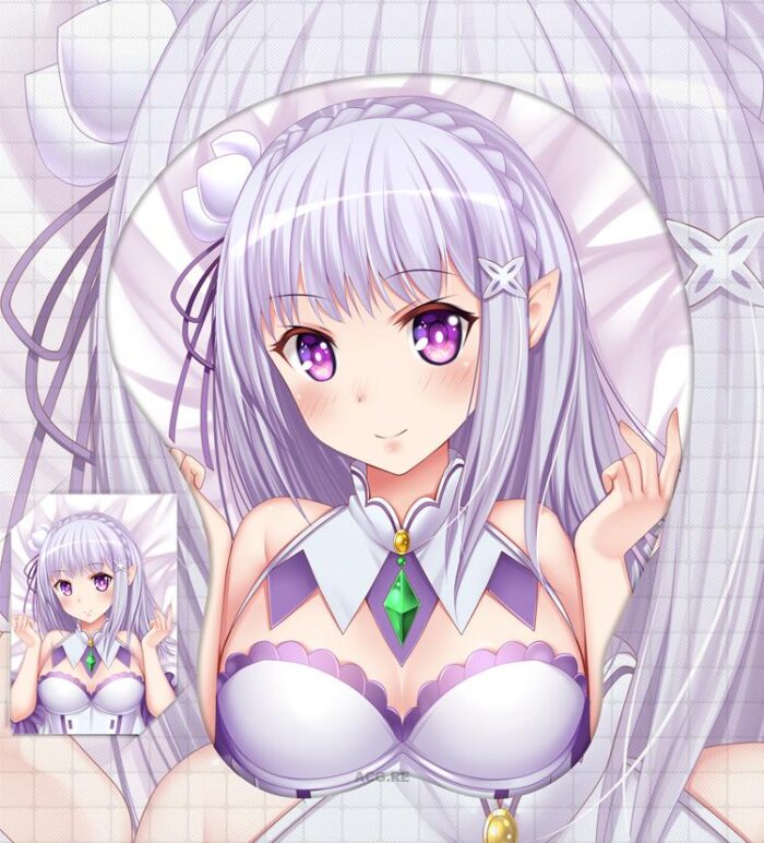 Emilia Boobs Mouse Pad ReZero 3D Oppai Breast Anime Mouse Pad Emilia Boobs Mouse Pad ReZero 3D Oppai Breast Anime Mouse Pad