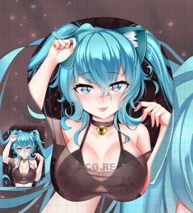 Hatsune Miku Boobs Mouse Pad Vocaloid 3D Oppai Breast Anime Mouse Pad